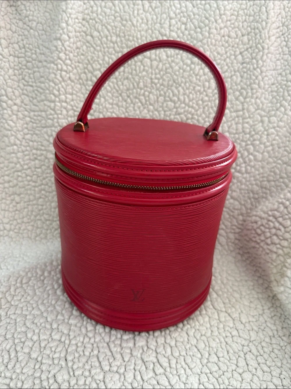 Louis Vuitton Cannes Castillan Red Epi Leather Top-Handle Bag vintage with CoA